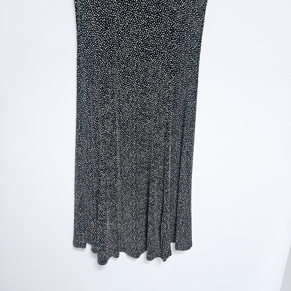 Vintage Coldwater Creek Iron free Empire Waist maxi Flowy Polka sz M 90s Dress - Picture 10 of 11